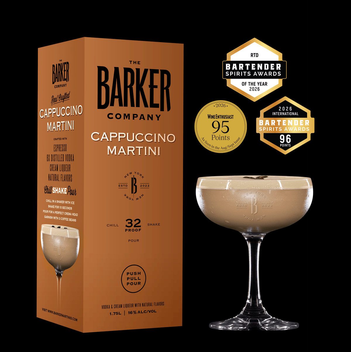 Barker Cappuccino Martini - 1.75L